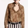 Animal Print Long Sleeve Fluid Top