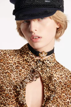 Animal Print Long Sleeve Fluid Top