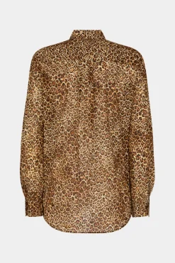 Animal Print Long Sleeve Fluid Top