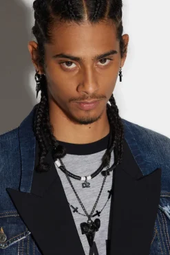 Dark Semplice Wash Layered Mix Blazer