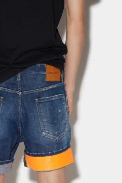 Dark Tecno Surf Wash Marine Denim Shorts