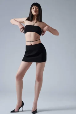 Icon Leather Trimmed Top