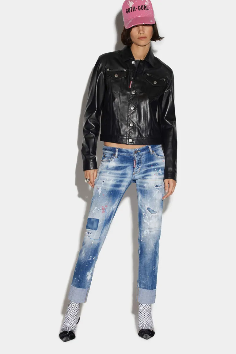 Light Glassy Wash Jennifer Cropped Jeans