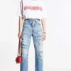 Light Super Ripped Wash Boston Jeans