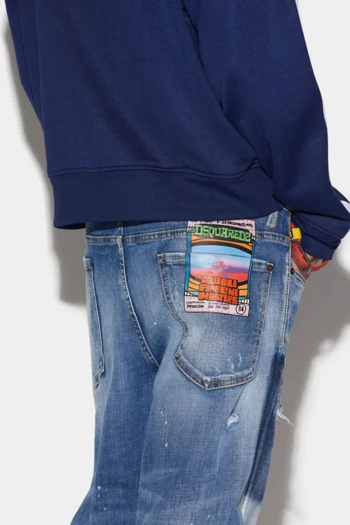 Medium Blue Square Wash Big Brother Jeans