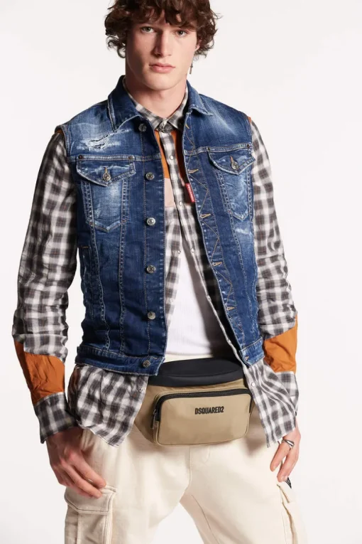 Medium Red Spots Wash Dan Jean Vest