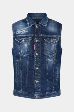 Medium Red Spots Wash Dan Jean Vest
