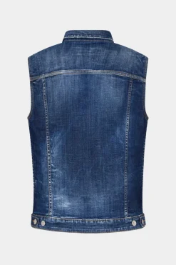 Medium Red Spots Wash Dan Jean Vest