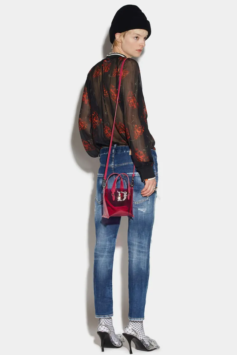 Medium Slash Wash Cool Girl Cropped Jeans