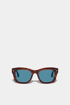 Refined Brown Horn Sunglasses