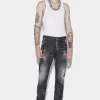 Ripped Knee Wash Sexy Twist Jeans