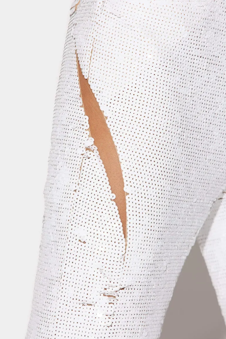 Sequinned Super Flare Pants