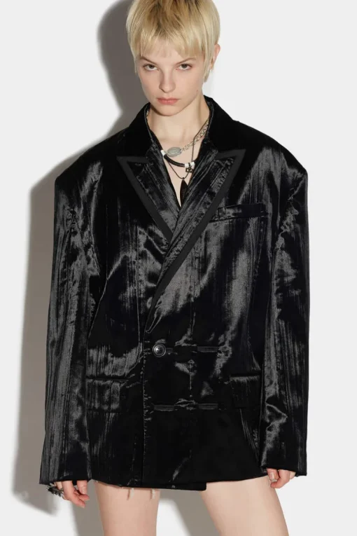Stripe 80S Double-Breasted Blazer