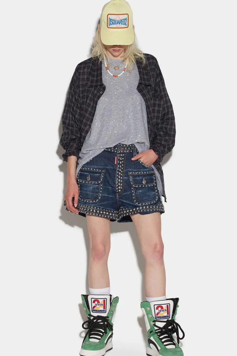 Studded Baggy Shorts