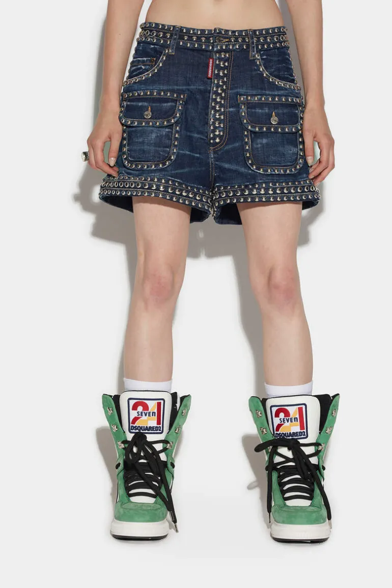 Studded Baggy Shorts